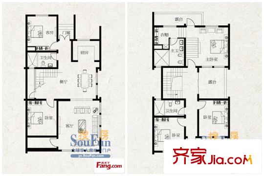 豪第坊C-1戶型 5室2廳3衛(wèi)1廚