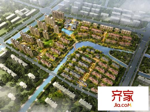 恒通藍(lán)灣國際小區(qū)鳥瞰圖