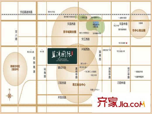 恒通藍(lán)灣國際區(qū)位圖
