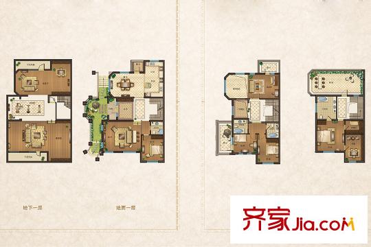 月城熙庭聯(lián)排別墅D戶型 8室2廳4衛(wèi)1廚