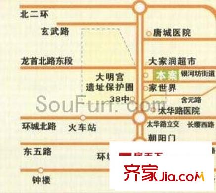 鑫園小區(qū)交通圖
