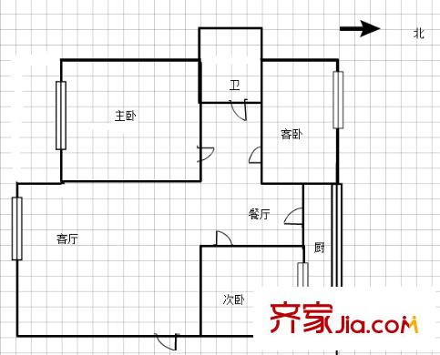 蘭泰花園 3室 戶型圖