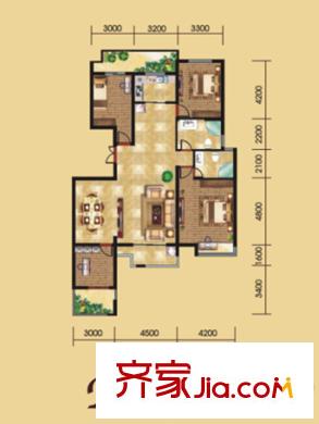明珠美麗島D1戶(hù)型 4室2廳2衛(wèi)1廚