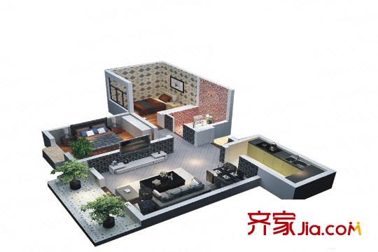 金陵廣場(chǎng)E戶型 2室2廳1衛(wèi)1廚