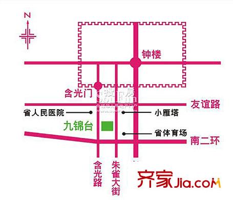 九錦臺(tái)交通圖