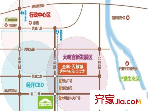金科?天籟城區(qū)位圖
