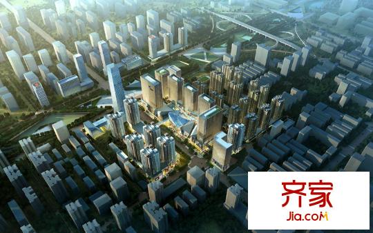 佳誠長(zhǎng)安集項(xiàng)目整體鳥瞰圖