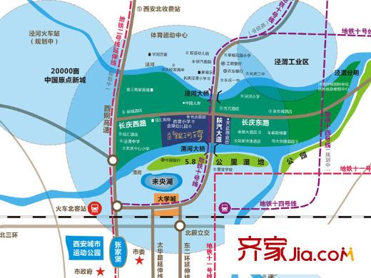 天正銀河灣區(qū)位圖