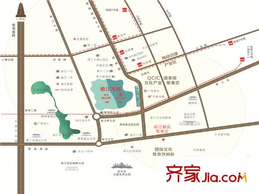 錦園?曲江龍邸區(qū)位圖