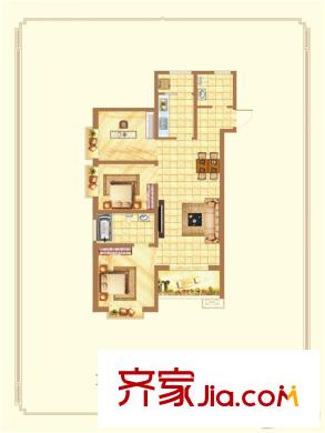 錦園?曲江龍邸1號樓A戶型 3室2廳2衛(wèi)1廚