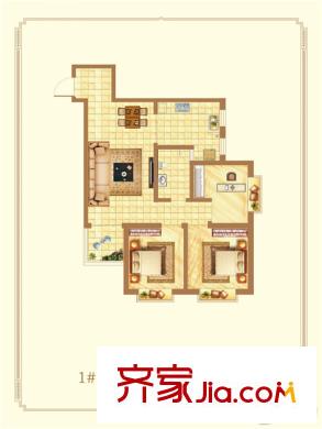 錦園?曲江龍邸1號樓D戶型 3室2廳1衛(wèi)1廚