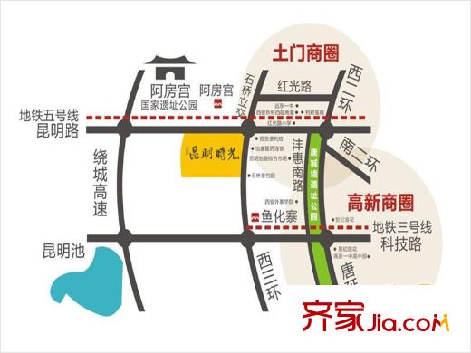 昆明時光區(qū)位圖