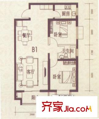 東方雅苑 2室 戶型圖