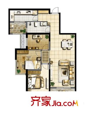 保利?拉菲公館1、4號樓115平三室 3室2廳1衛(wèi)1廚