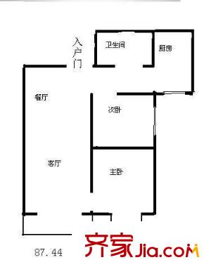 景怡鑫苑 2室 戶型圖