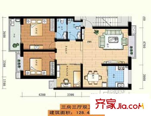 鳳苑新居 3室 戶型圖