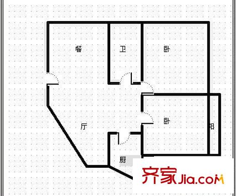 楓葉高層 2室 戶型圖