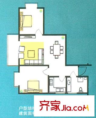 景怡鑫苑 2室 戶型圖