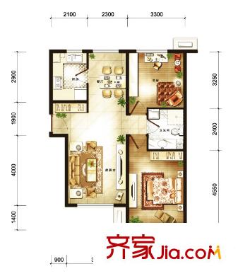  鳳苑新居 2室 戶型圖