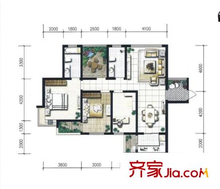 鳳苑新居 2室 戶型圖