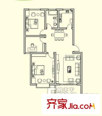 煤航家屬院 戶型圖