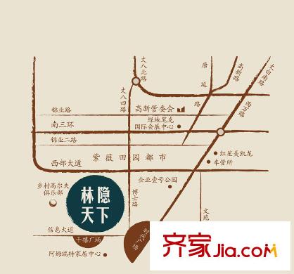 林隱天下別墅交通圖區(qū)位圖
