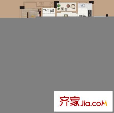 曲江匯景新都 3室 戶型圖