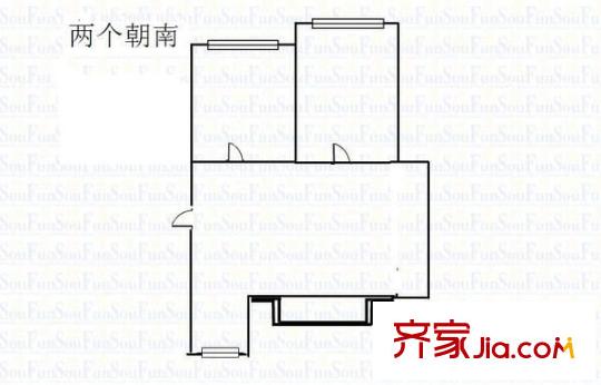 長慶興樂園 2室 戶型圖