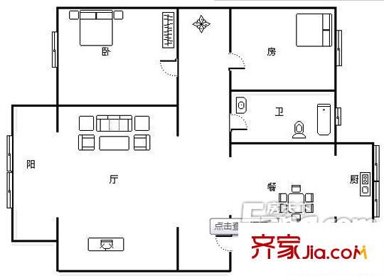 灃景園小區(qū)戶型圖灃景園 2室 戶型圖 2室2廳1衛(wèi)1廚