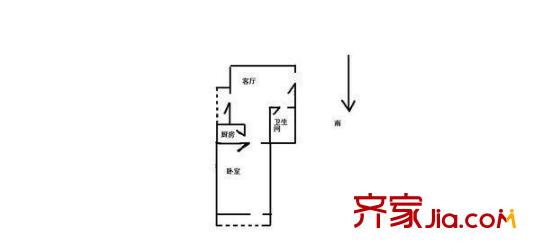 南關(guān)小區(qū) 1室 戶型圖