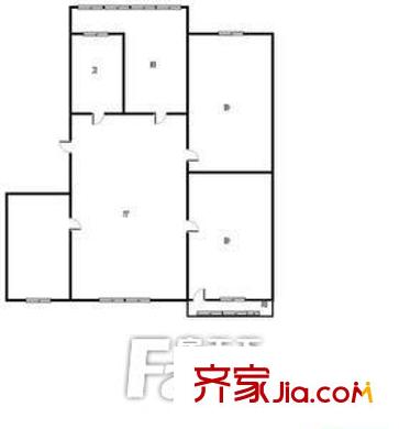 南關(guān)小區(qū) 2室 戶型圖
