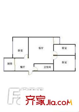 南關(guān)小區(qū) 3室 戶型圖