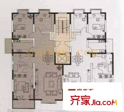 曲江匯景新都戶型圖3室2廳2衛(wèi)1廚