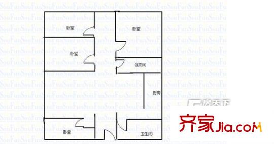 亞美偉博廣場戶型圖 戶型圖 4室2廳