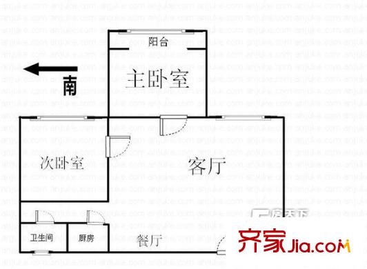 幸福陽(yáng)光 2室戶型圖