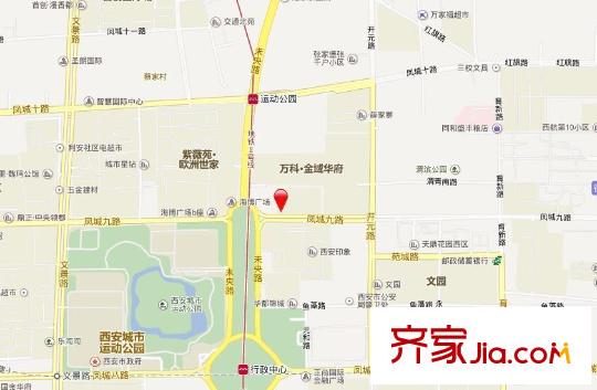 萬科金域華府交通圖西安  