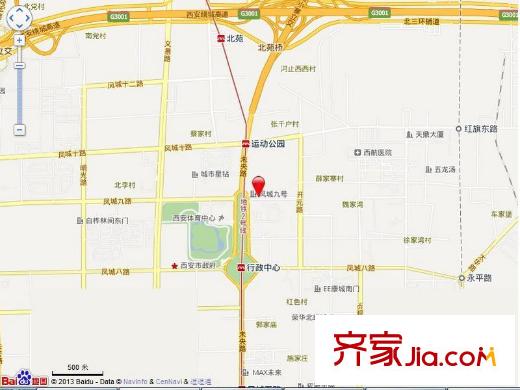 萬科金域華府交通圖電子地圖