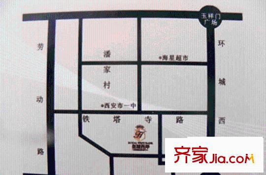 皇城西岸交通圖區(qū)位圖