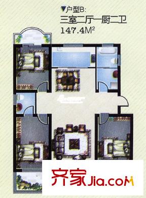 湯峪湖溫泉水鎮(zhèn) 戶型圖