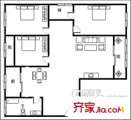 陽光公寓 戶型圖