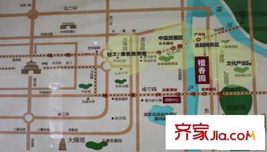 檀香園交通圖區(qū)位圖