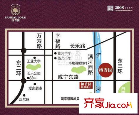 檀香園交通圖區(qū)位圖
