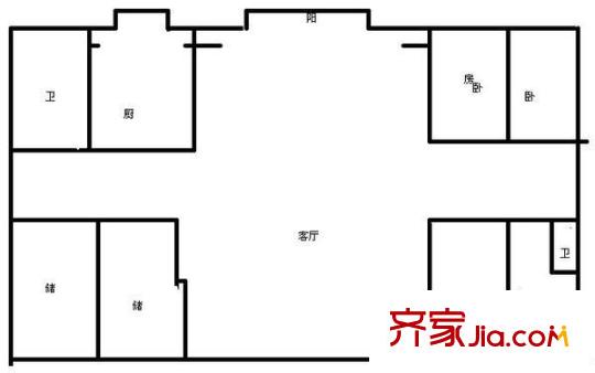 晚報(bào)家屬院 4室 戶型圖