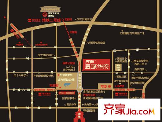 萬科金域華府交通圖區(qū)位圖