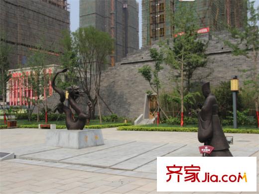 曲江風(fēng)景線配套圖唐城墻遺址公園雕塑（2013.7.23）