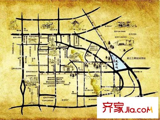 曲江風景線交通圖區(qū)位圖