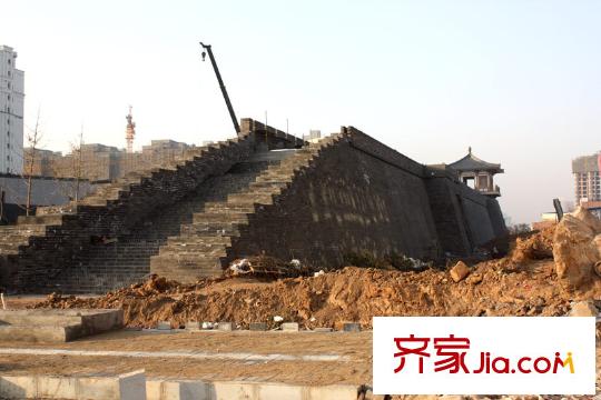 曲江風景線配套圖周邊在建唐城墻遺址公園
