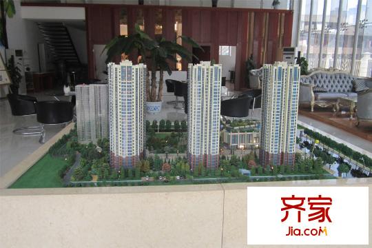 格林小鎮(zhèn)沙盤實(shí)景（2015.03.11）