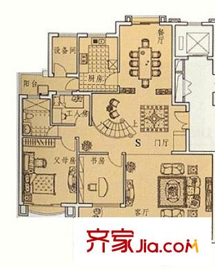 曲江6號 4室 戶型圖