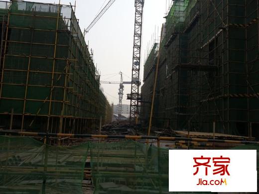 朝陽國際廣場施工進度圖（2012年1月）